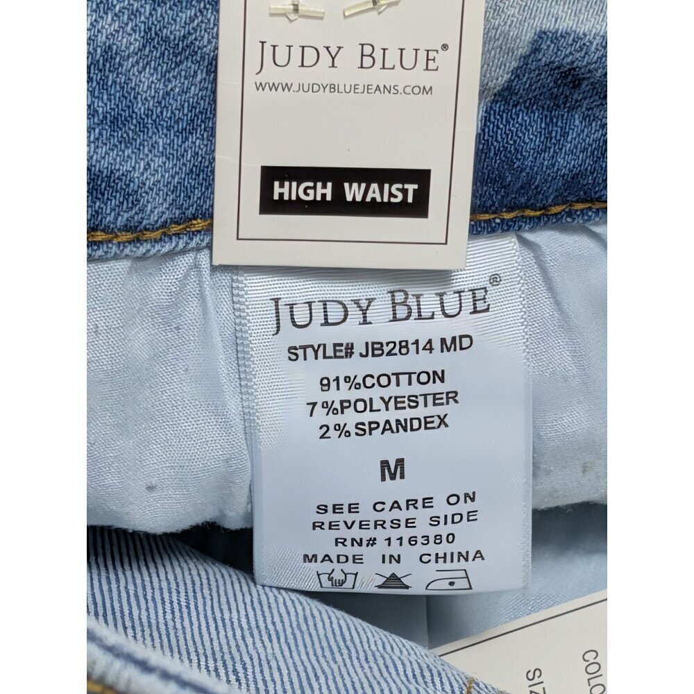 Judy Blue Celia High Rise Medium Wash Flag Print Skirt Medium -NEW- - Picture 5 of 6
